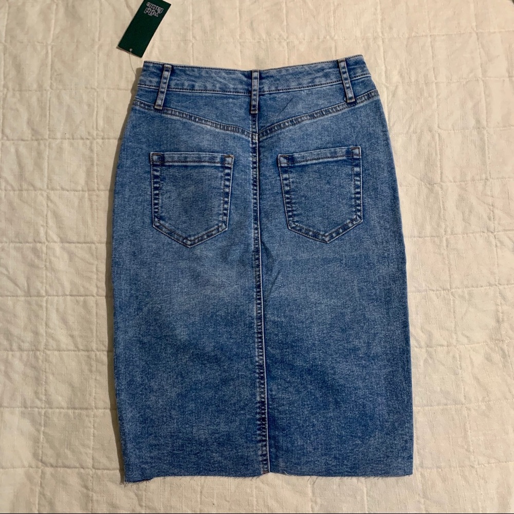 NWT Wild Fable Zip Denim Pencil Skirt - Picture 3 of 4